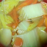 白菜と人参の炒めスープ